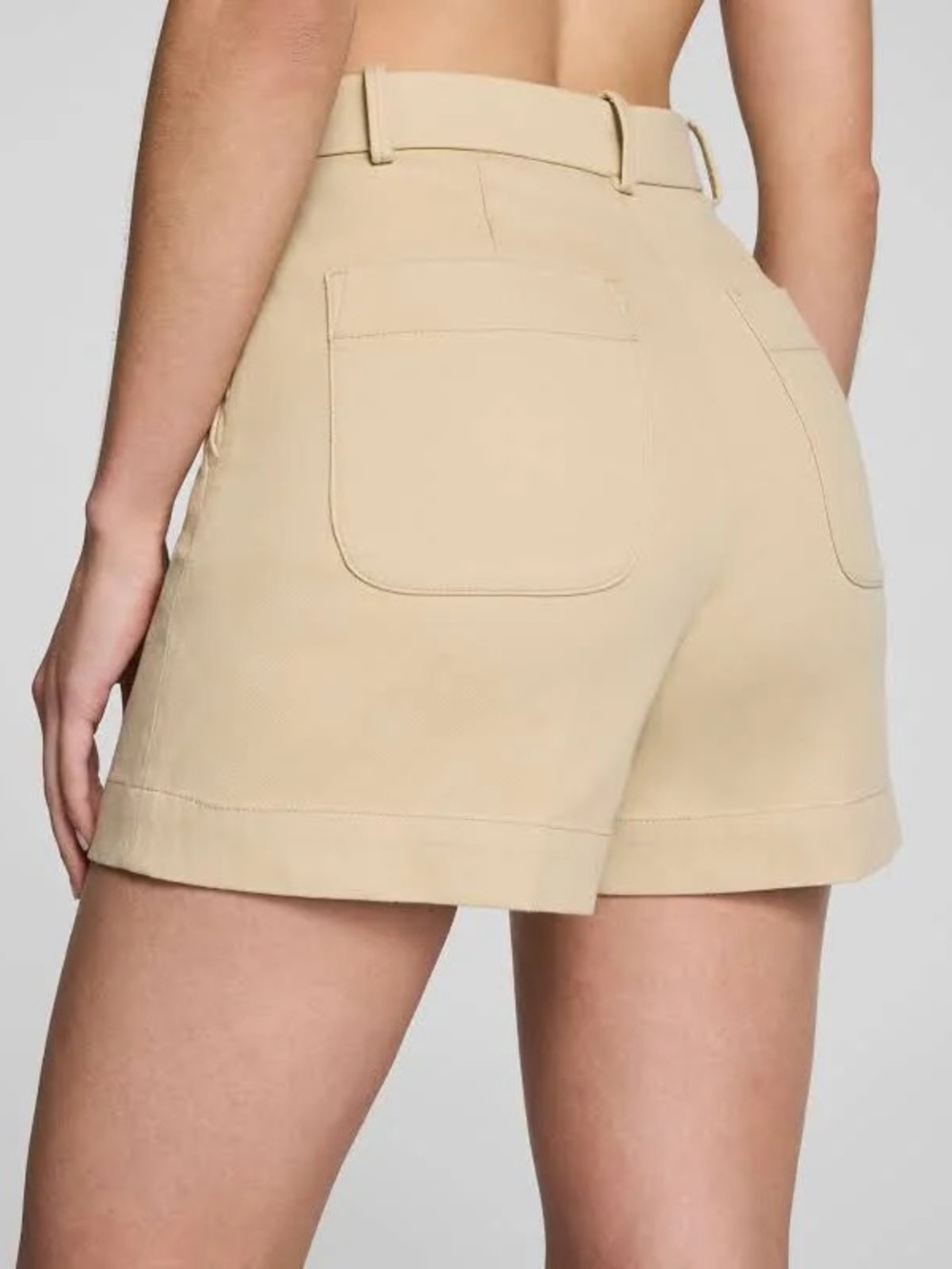 NWT SPANX Supersmooth Stretch Twill High-Rise Tailored Khaki Women's Shorts XL - Picture 6 of 13